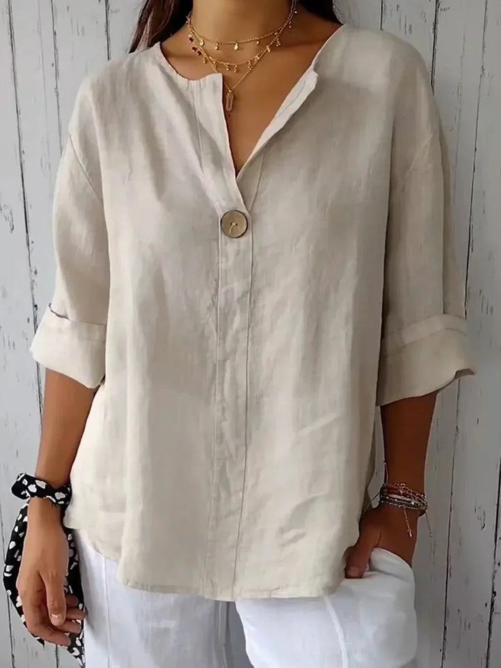 Rosita™ | Cotton V-neck Blouse