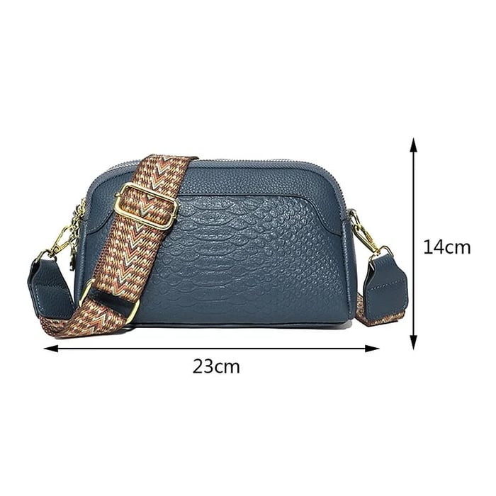 Luxe™ - Leather Shoulder Bag with Alligator Pattern