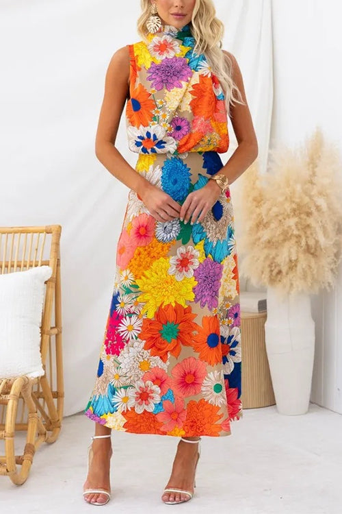 Liora™ - Floral Print Maxi Dress