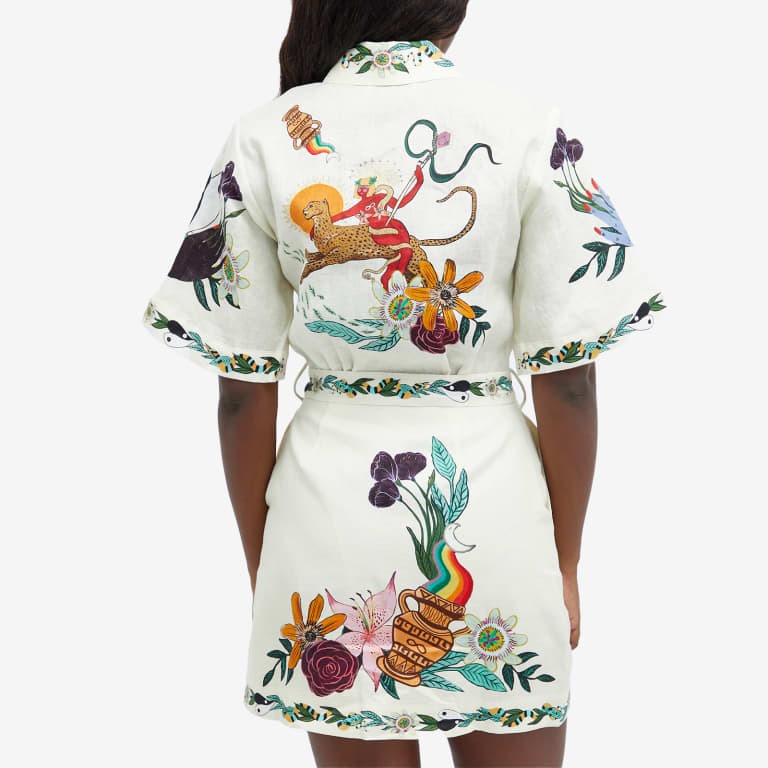 Shailene™ - Unique Floral Print Pocket Tie-waist Mini Dress