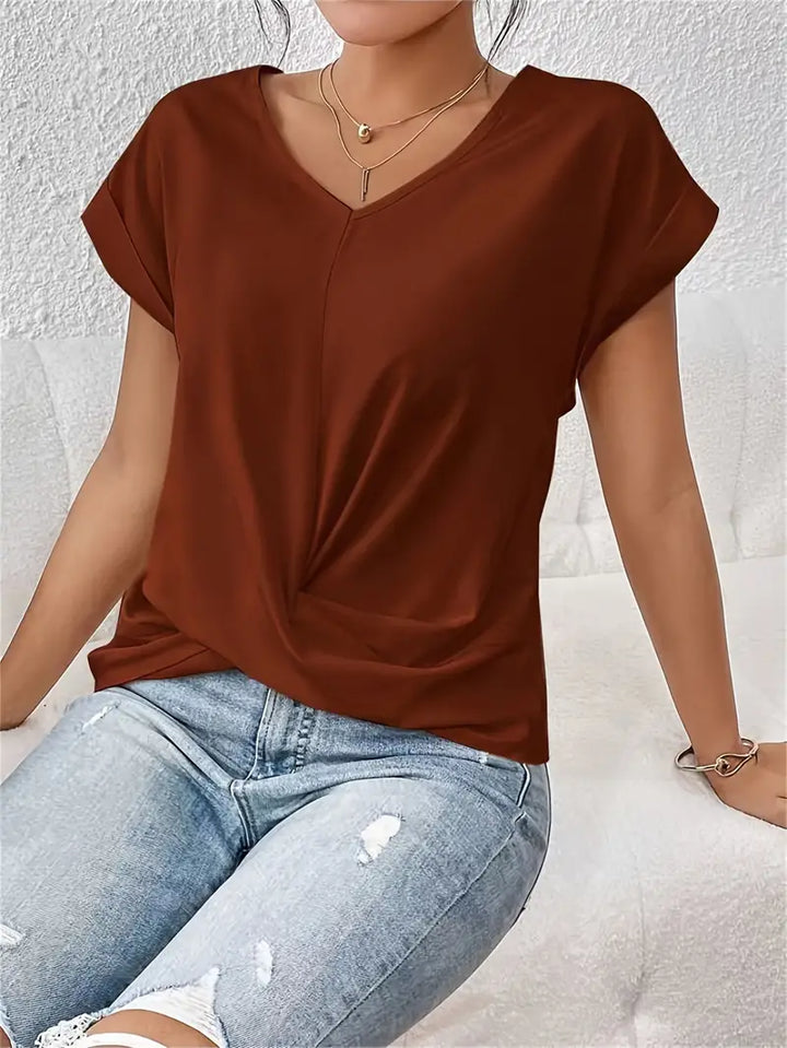 VOGUE™ - The Perfect V-Neck Top for Women