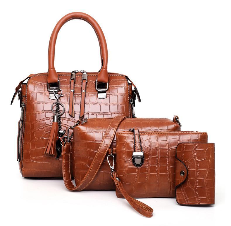 Noir™ - 4-Piece Modern Leather Bag Set