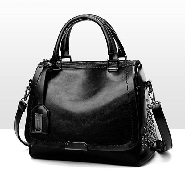 Chloe™ - Luxurious Leather Bag with Studs