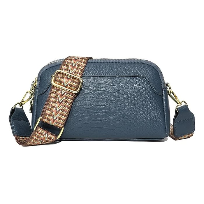 Luxe™ - Leather Shoulder Bag with Alligator Pattern