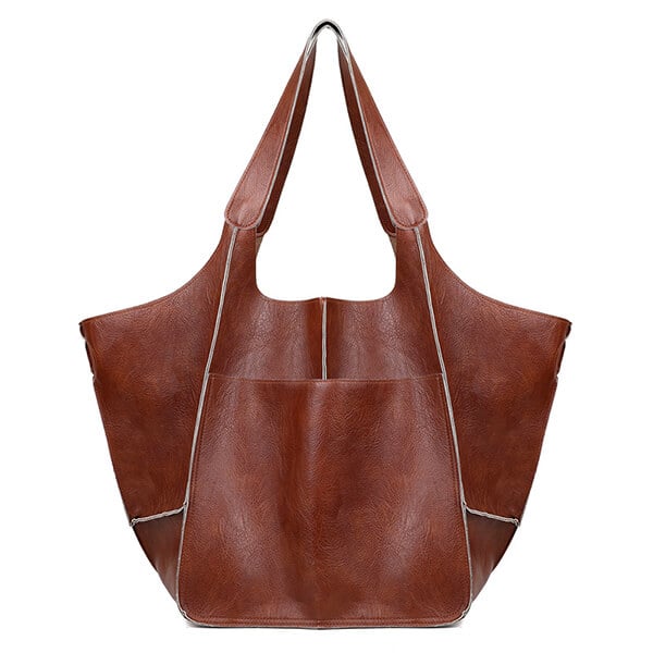 Carla™ - New oversized handcrafted handbag made from vegan leather