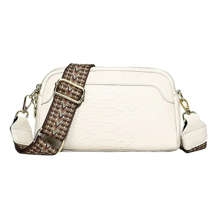 Luxe™ - Leather Shoulder Bag with Alligator Pattern