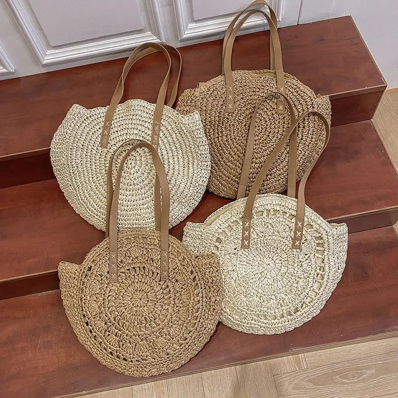 Handcrafted Elegant Multifunctional Straw Handbag