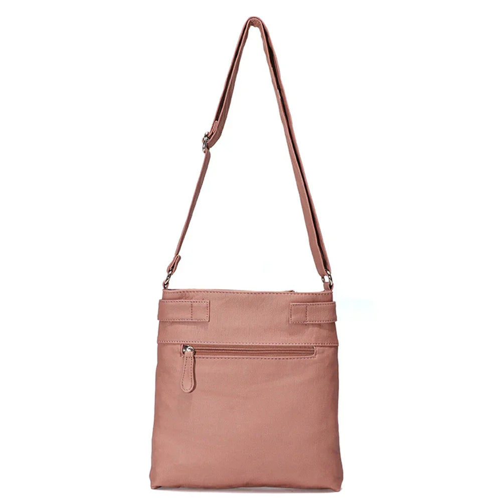 Aria™ – Soft Leather Shoulder Bag with Multiple Pockets