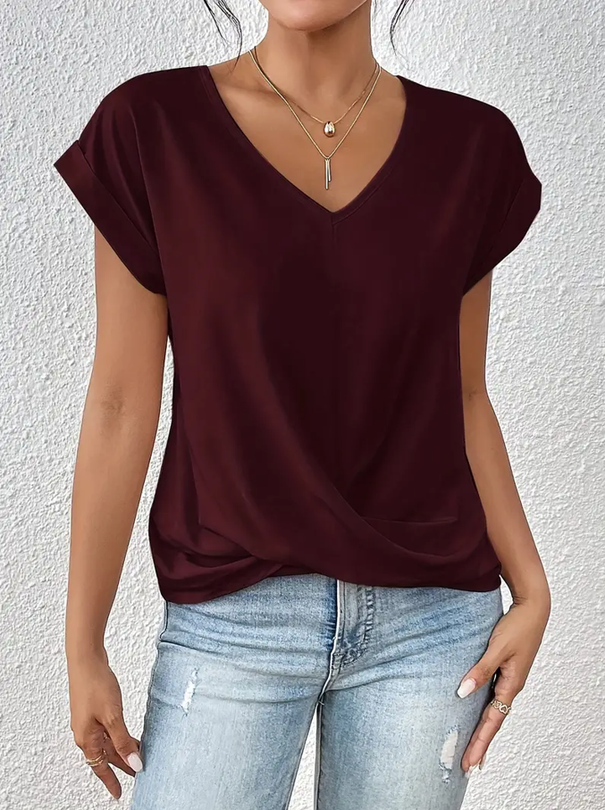 VOGUE™ - The Perfect V-Neck Top for Women