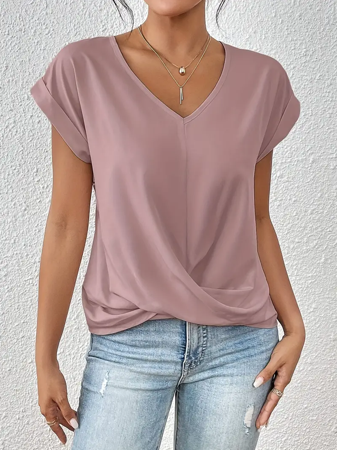 VOGUE™ - The Perfect V-Neck Top for Women