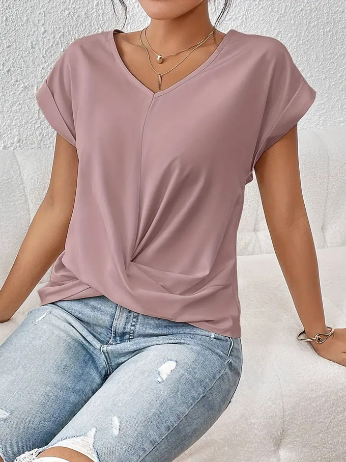 VOGUE™ - The Perfect V-Neck Top for Women