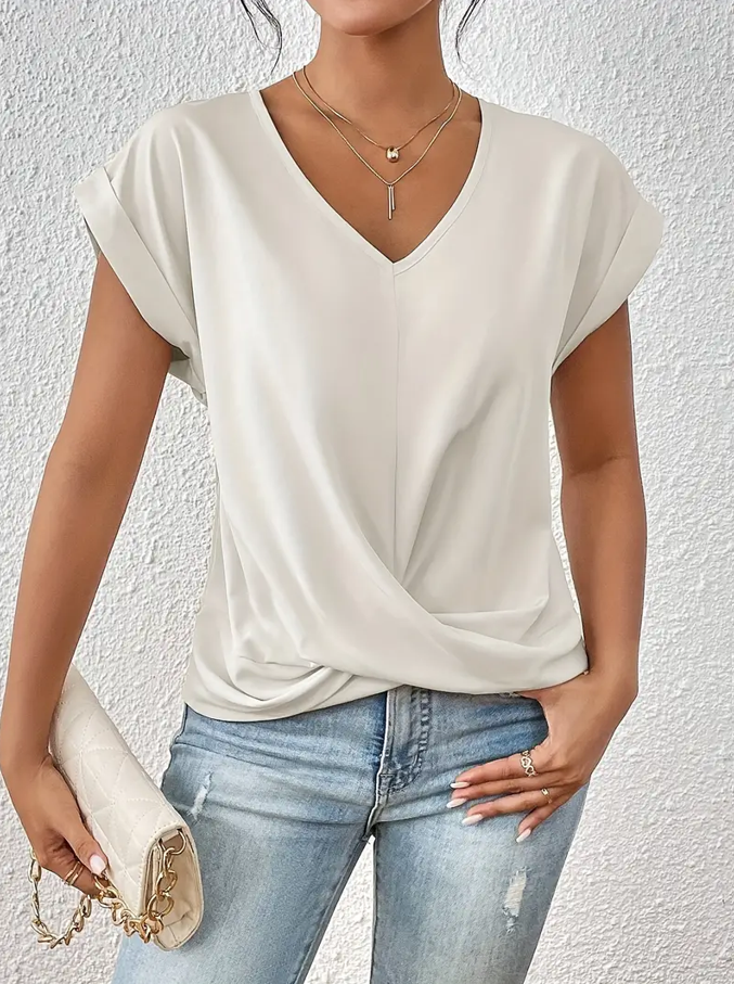 VOGUE™ - The Perfect V-Neck Top for Women