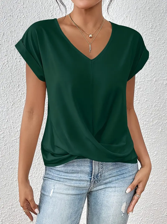 VOGUE™ - The Perfect V-Neck Top for Women