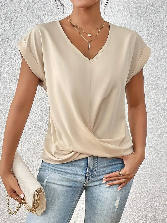 VOGUE™ - The Perfect V-Neck Top for Women