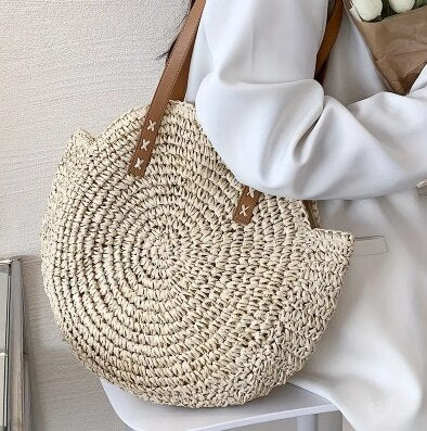 Handcrafted Elegant Multifunctional Straw Handbag