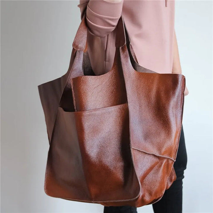 Millicent™ | Oversized Leather Tote Bag