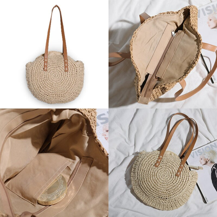 Handcrafted Elegant Multifunctional Straw Handbag