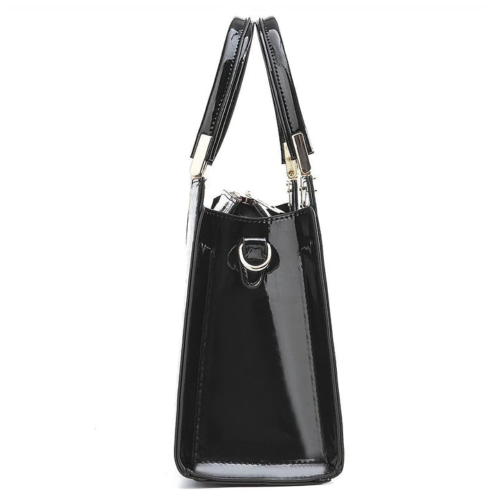 Reverie™ - Shiny Leather Handbag with Crocodile Pattern