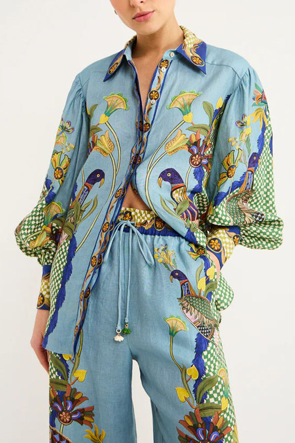 Tahlia™ - Heaven Bird Balloon Sleeve Shirt