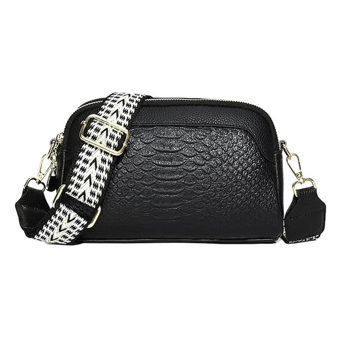 Luxe™ - Leather Shoulder Bag with Alligator Pattern