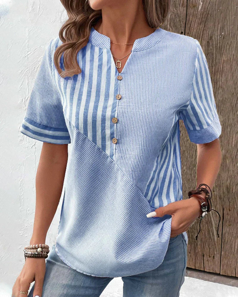 Ava™ | Elegant Striped Blouse