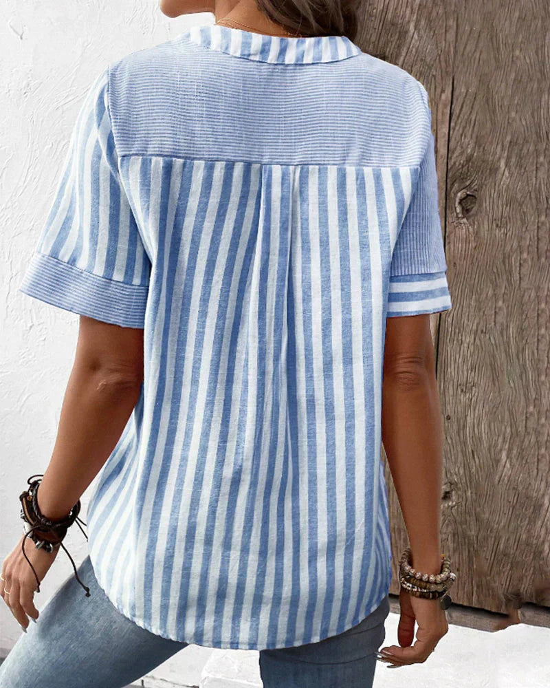 Ava™ | Elegant Striped Blouse