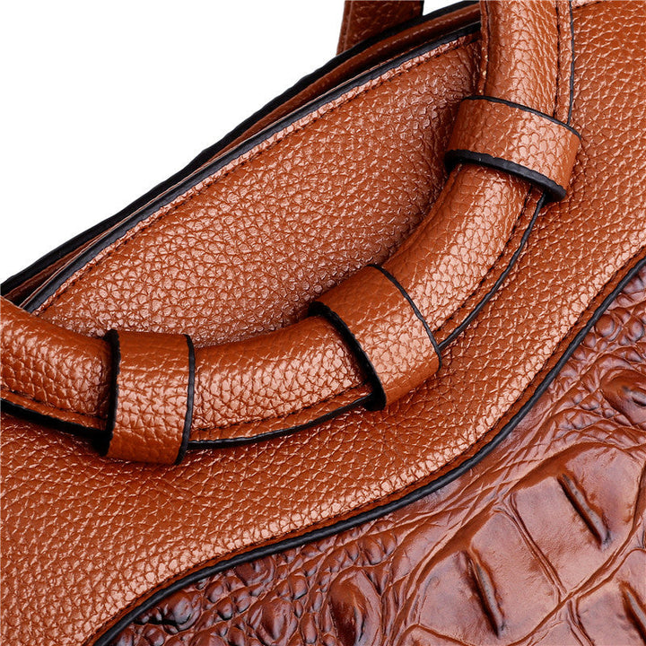 Hanna™ - Stylish Crocodile Leather Bag with Handcrafted Details