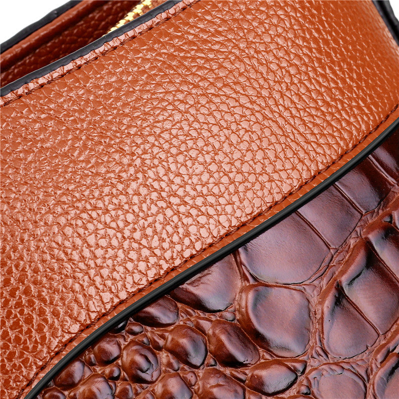 Hanna™ - Stylish Crocodile Leather Bag with Handcrafted Details